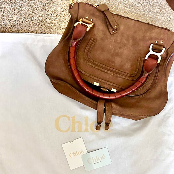 Original Chloe Brown leather Medium Marcie shoulder/crossbody bag - Picture 4 of 15